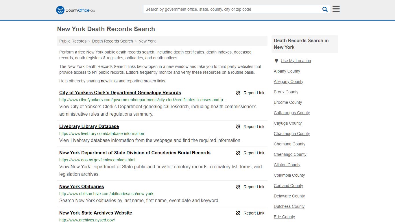 Death Records Search - New York (Death Certificates & Indexes)